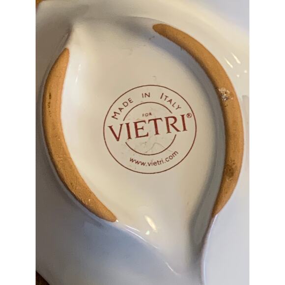 VIETRI Pesce Bianco White Fish Shape 3-part Relish Condiment Dish Cucina Fresca - Picture 8 of 9